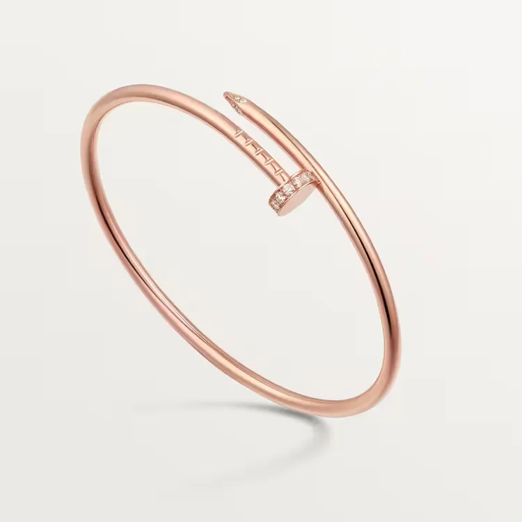 0.18CTW Open Cuff Nail Screw Bracelet