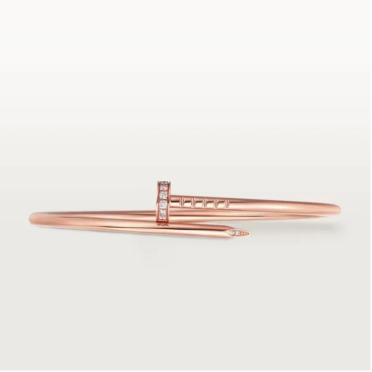 0.18CTW Open Cuff Nail Screw Bracelet