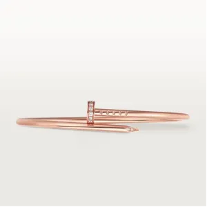 0.18CTW Open Cuff Nail Screw Bracelet