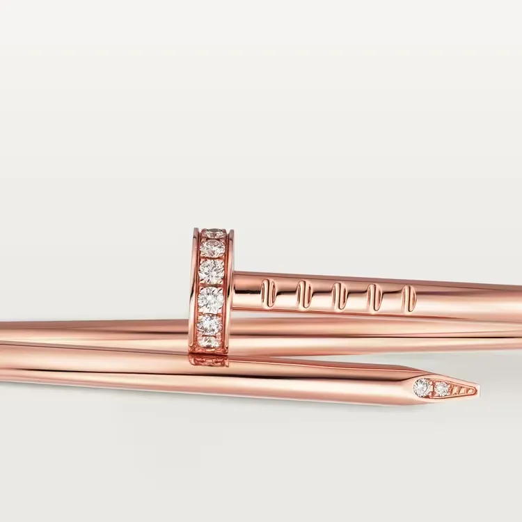 0.18CTW Open Cuff Nail Screw Bracelet