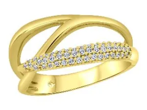 10k Yellow and White Gold Diamond Ring