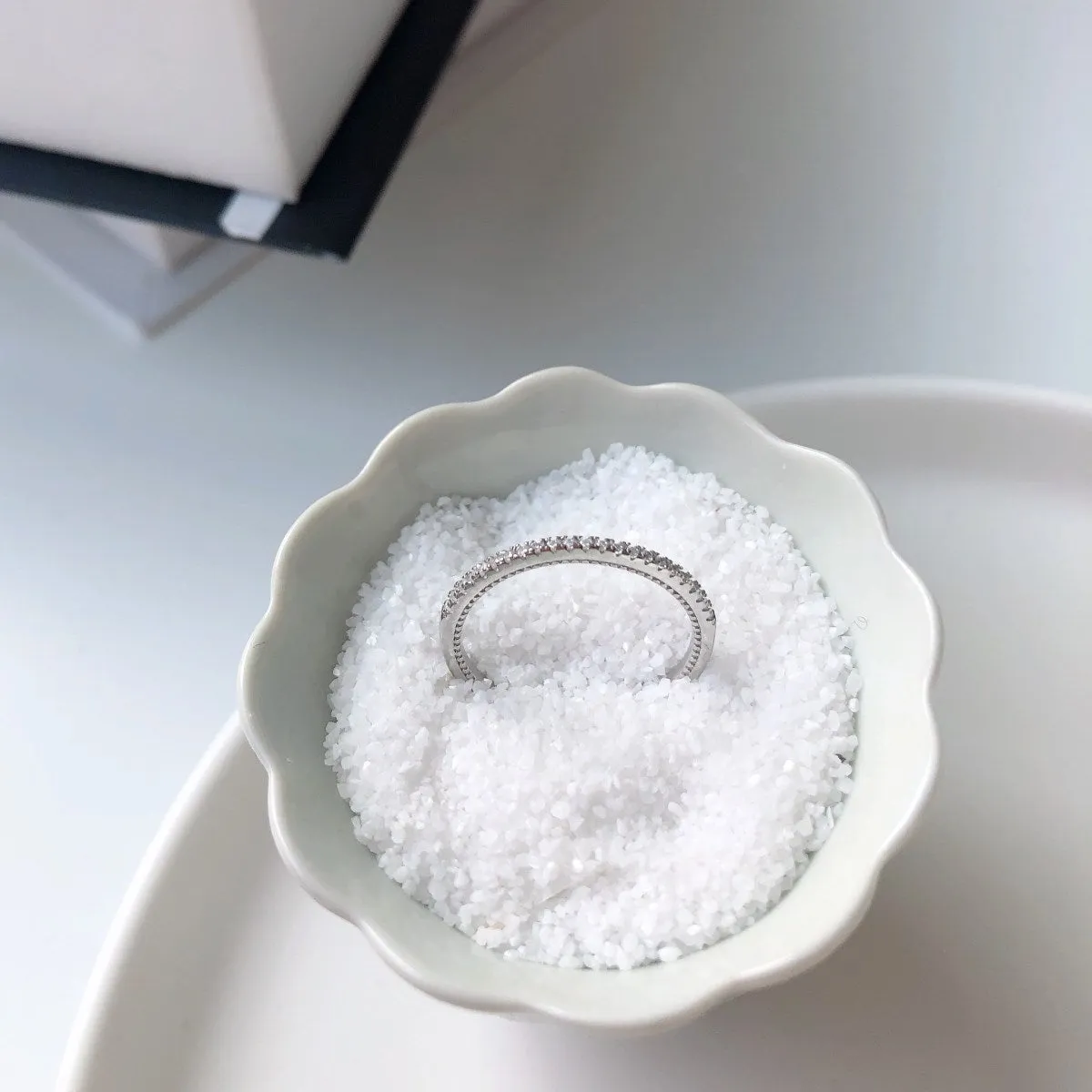 1.3mm Slim Half Eternity Ring