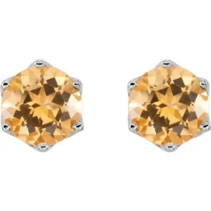 14K White Natural Citrine