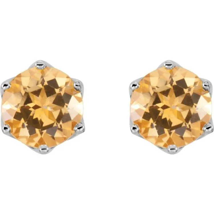 14K White Natural Citrine