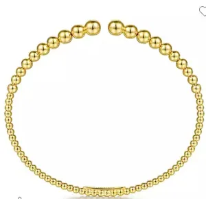 14K Yellow Gold Bujukan Open Bangle