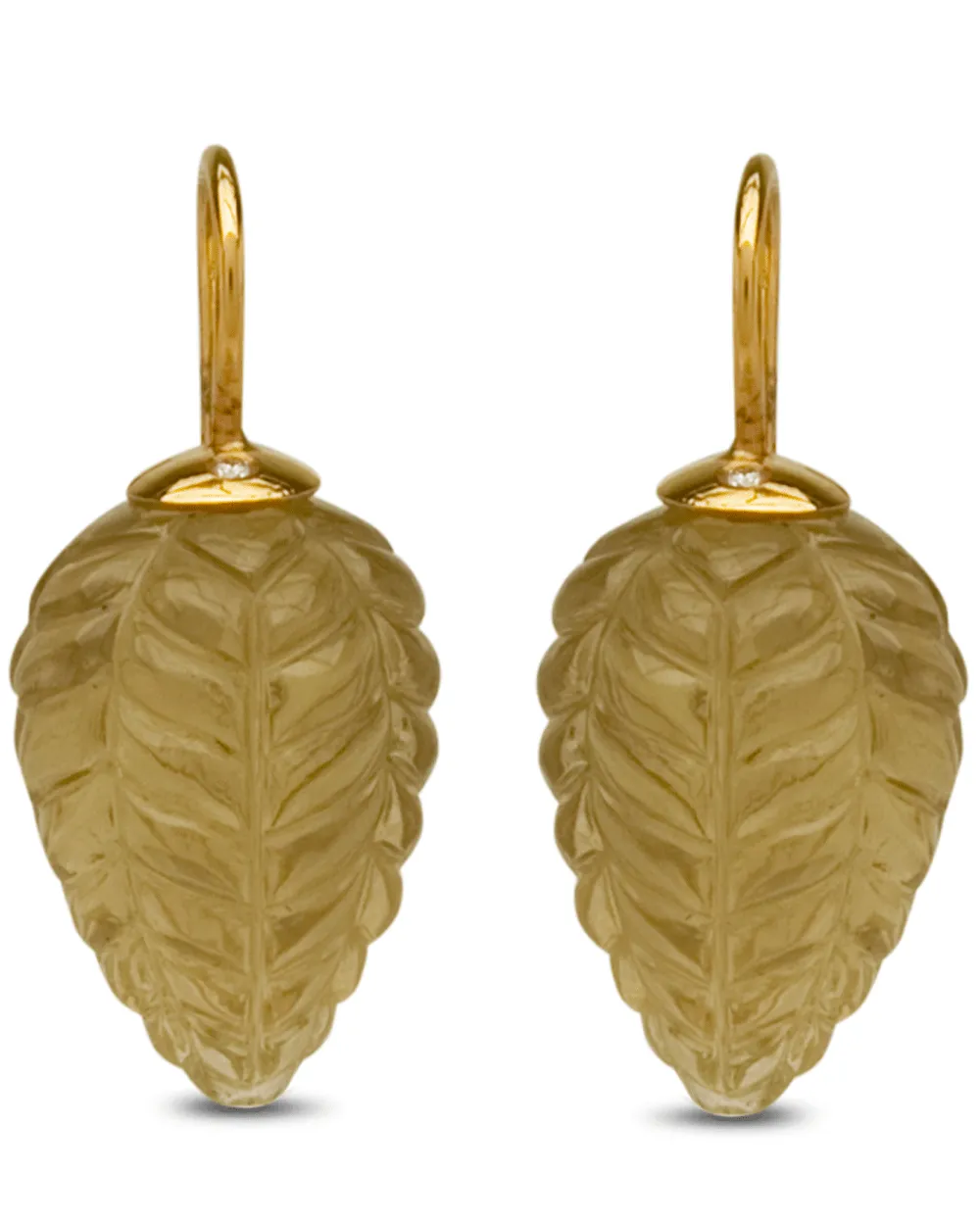 18k Yellow Gold Lemon Citrine Braided Drop Earrings