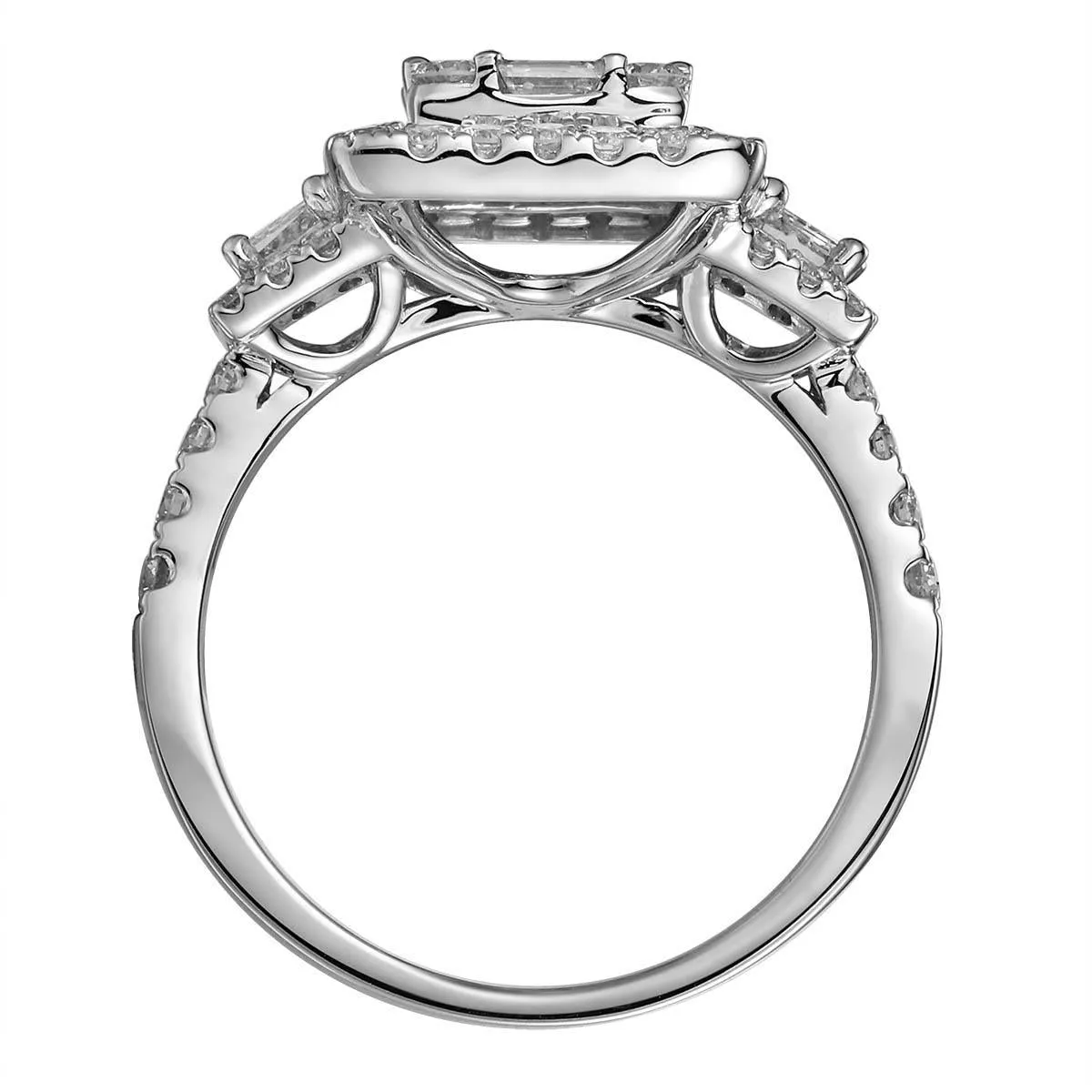 1.90CT T.W. Emerald Cut Diamond Ring