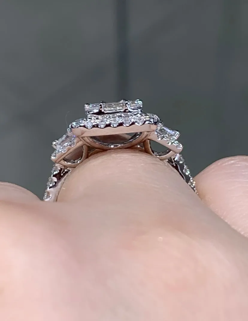 1.90CT T.W. Emerald Cut Diamond Ring