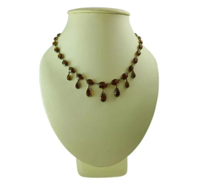 1920s Citrine Riviere Necklace