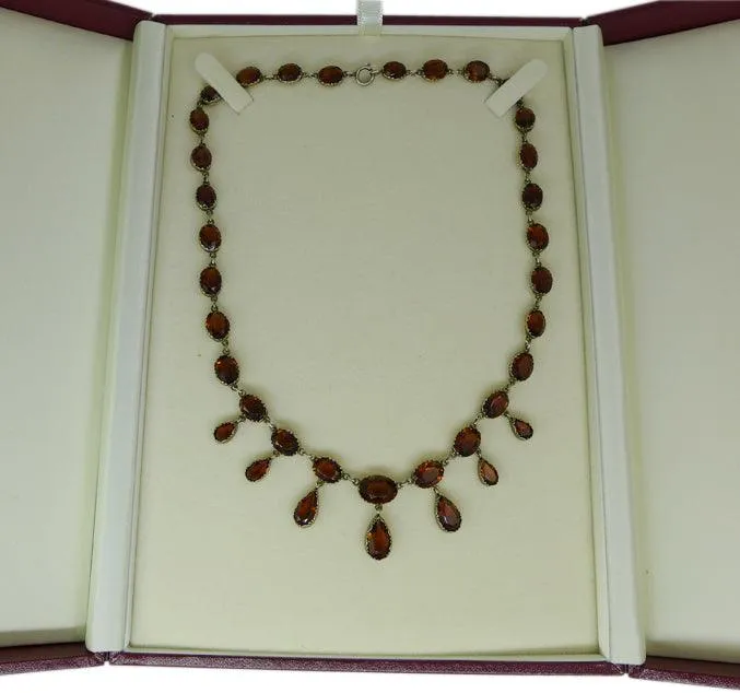 1920s Citrine Riviere Necklace