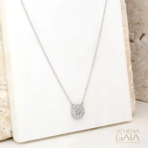 50 Stone Rose Necklace WHITE Gold (In-Stock)