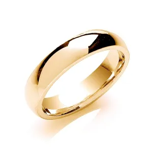 5mm Court Wedding Ring in 18ct Yellow Gold