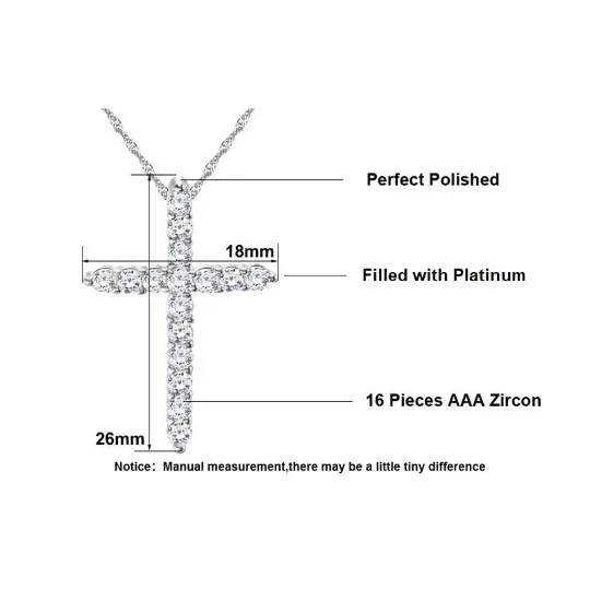 925 Sterling Silver Cross Necklace
