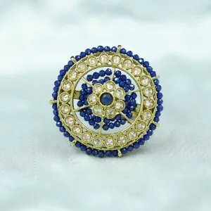 Antique Cocktail Adjustable Blue Ring 10084-5494