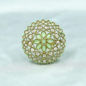 Antique Finish Cocktail Mint Green Ring 19841-7025