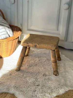 Antique Rustic Pine Milking Stool