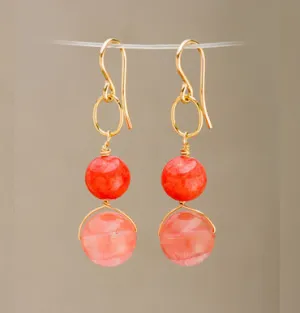 Astor Double Bead and Link Earrings