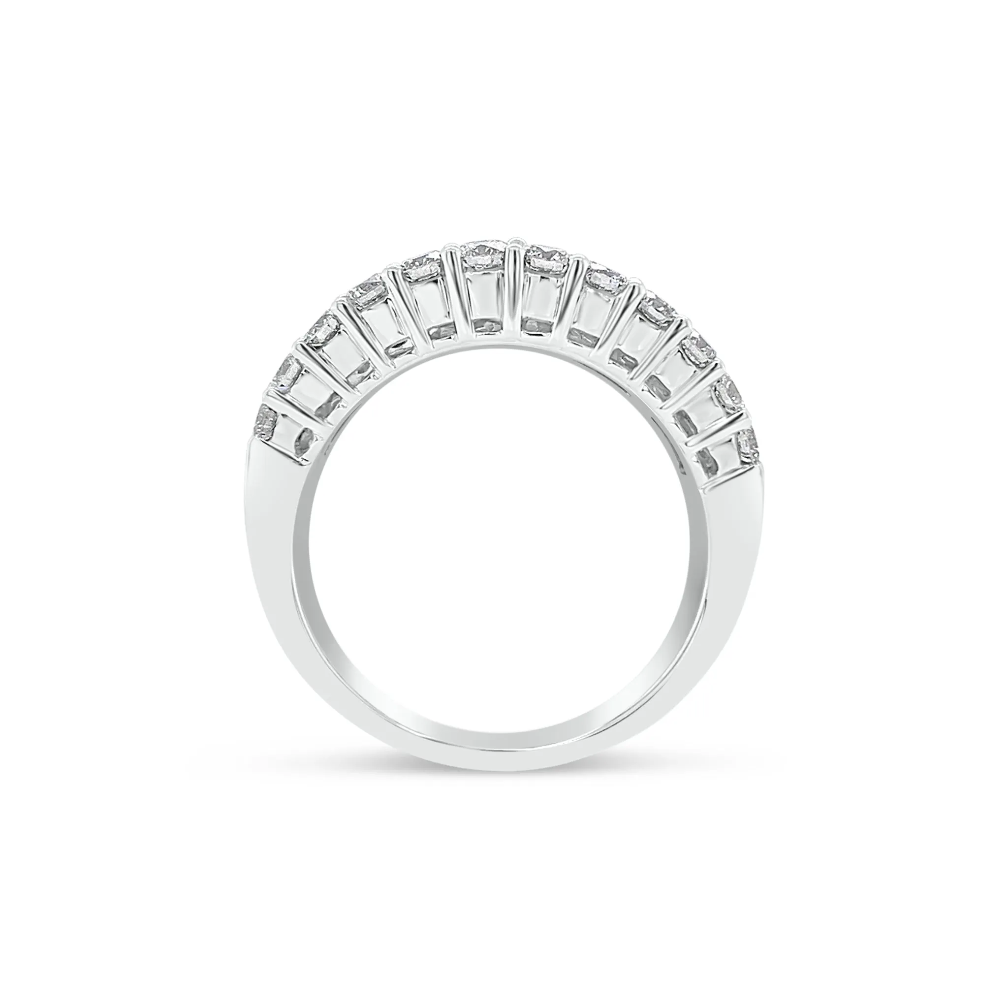 Baguette & Round Diamond Wedding Band