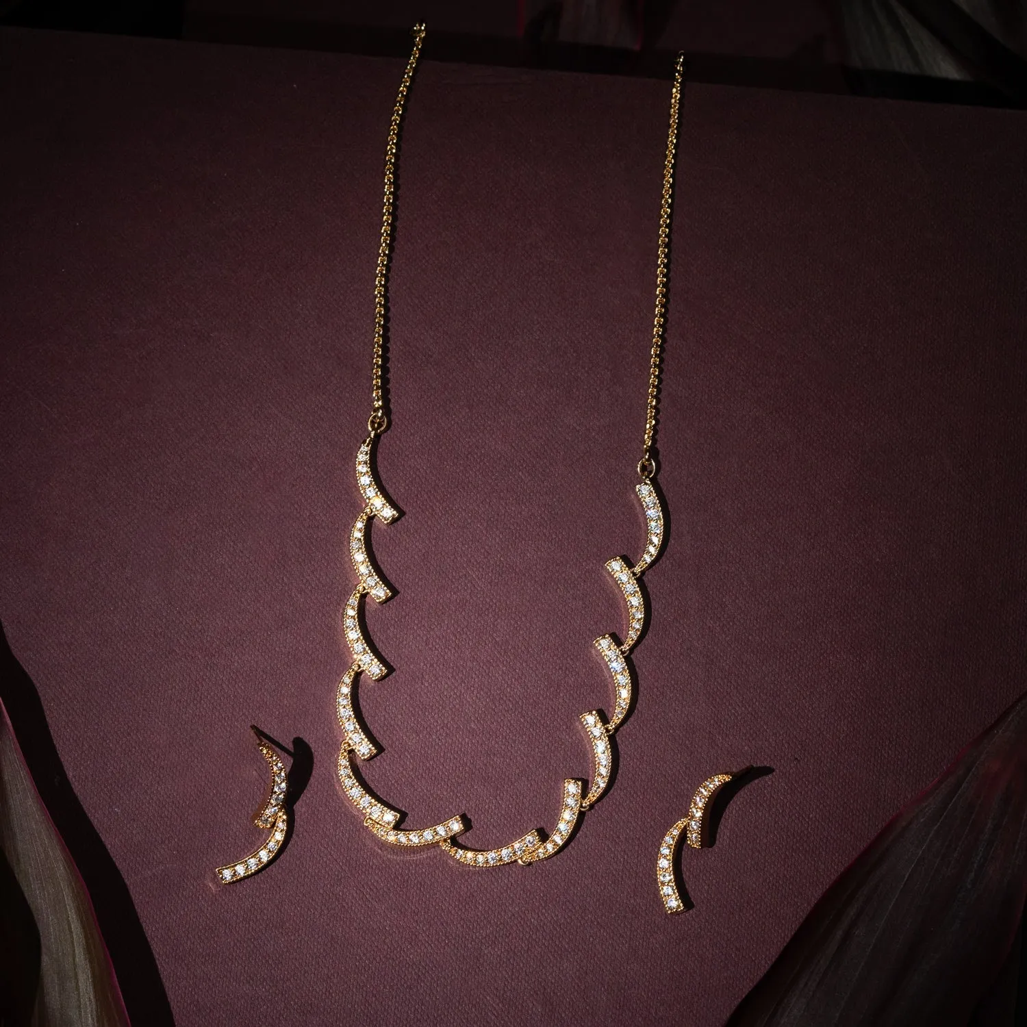 Beena Zircon Necklace Set