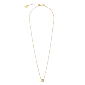 Birthstone June Necklace Cream Jade Gold