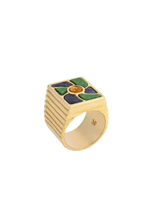 BLUE AND GREEN JUCA RING