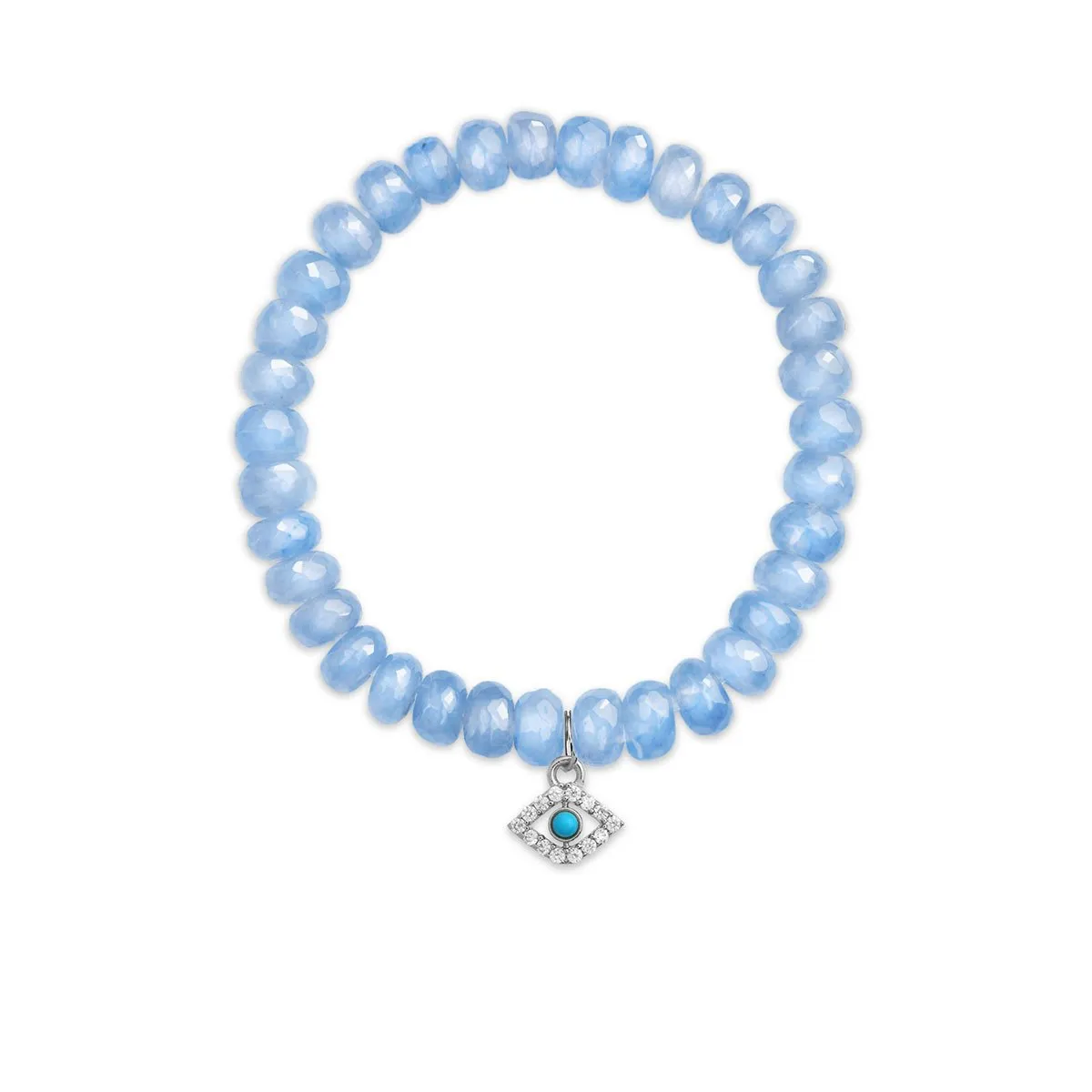 Brass 18k Evil Eye Charm Embellishment Bracelet For Women