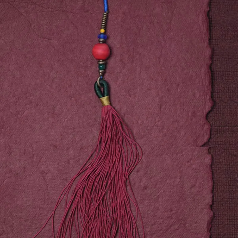 Buddha Stones 108 Mala Beads Bodhi Seed Dzi Bead Peace Tassel Bracelet