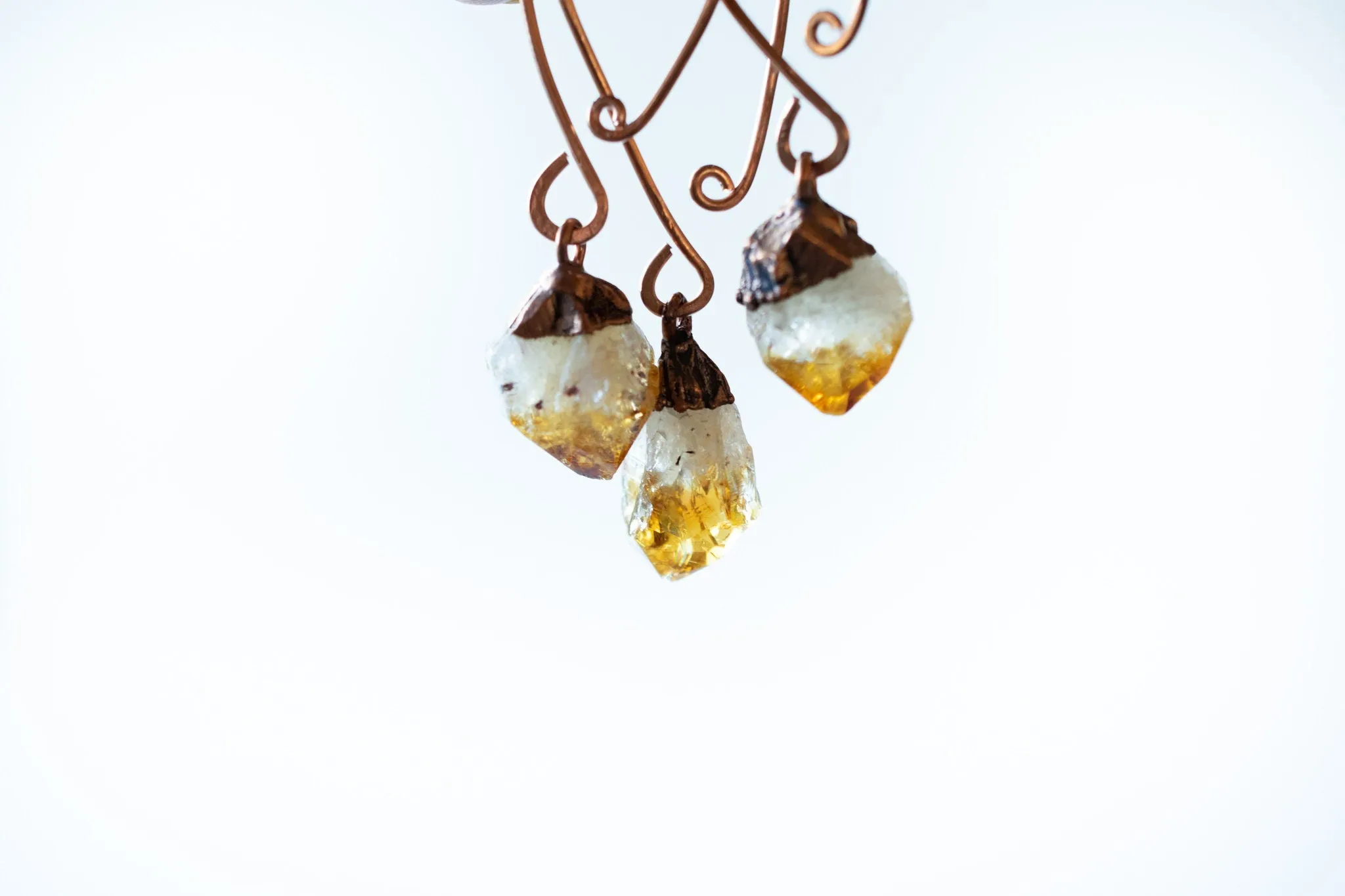Citrine crystal ornament | Raw crystal ornament