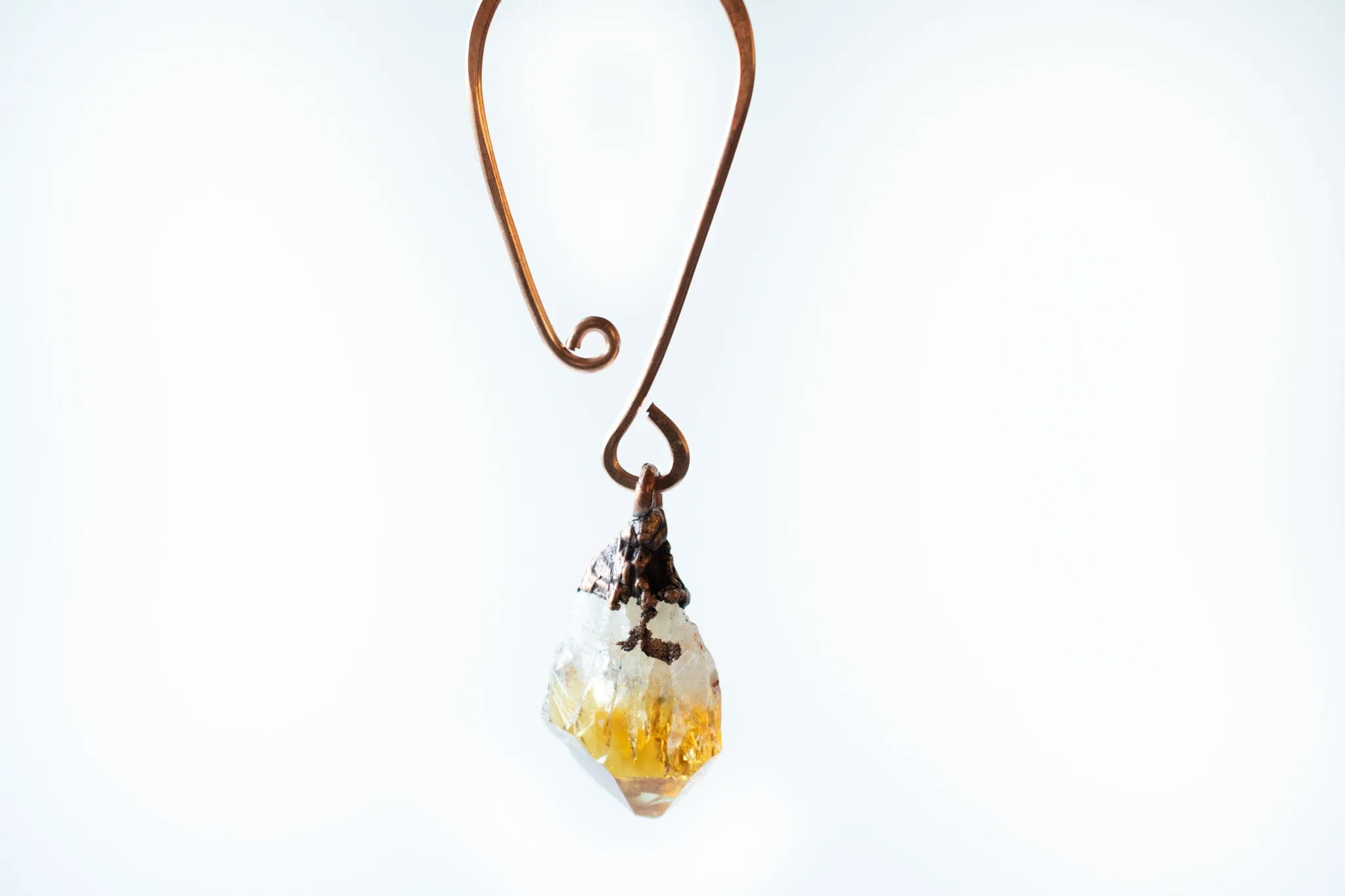 Citrine crystal ornament | Raw crystal ornament