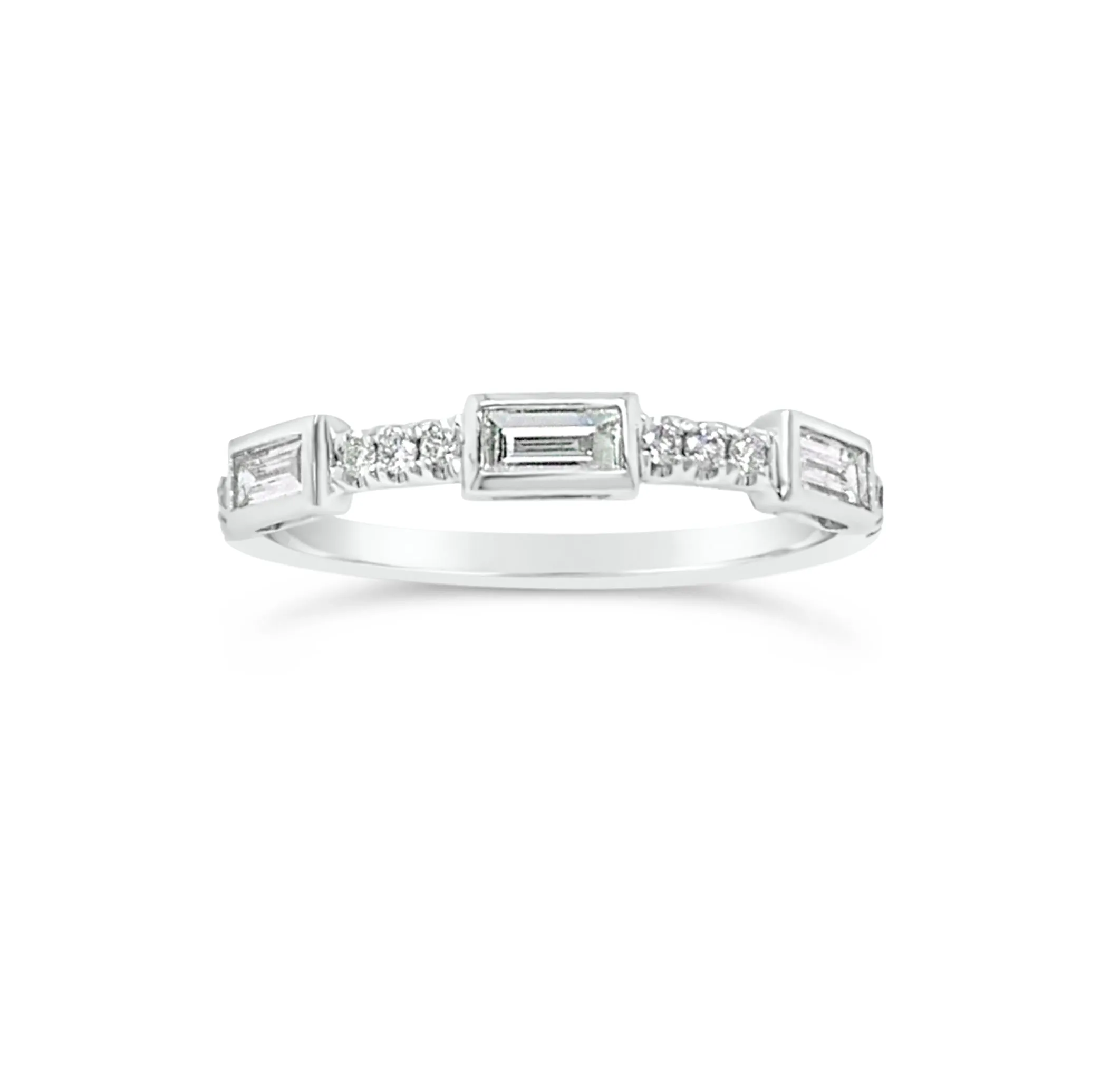Diamond Baguette Slim Wedding Band