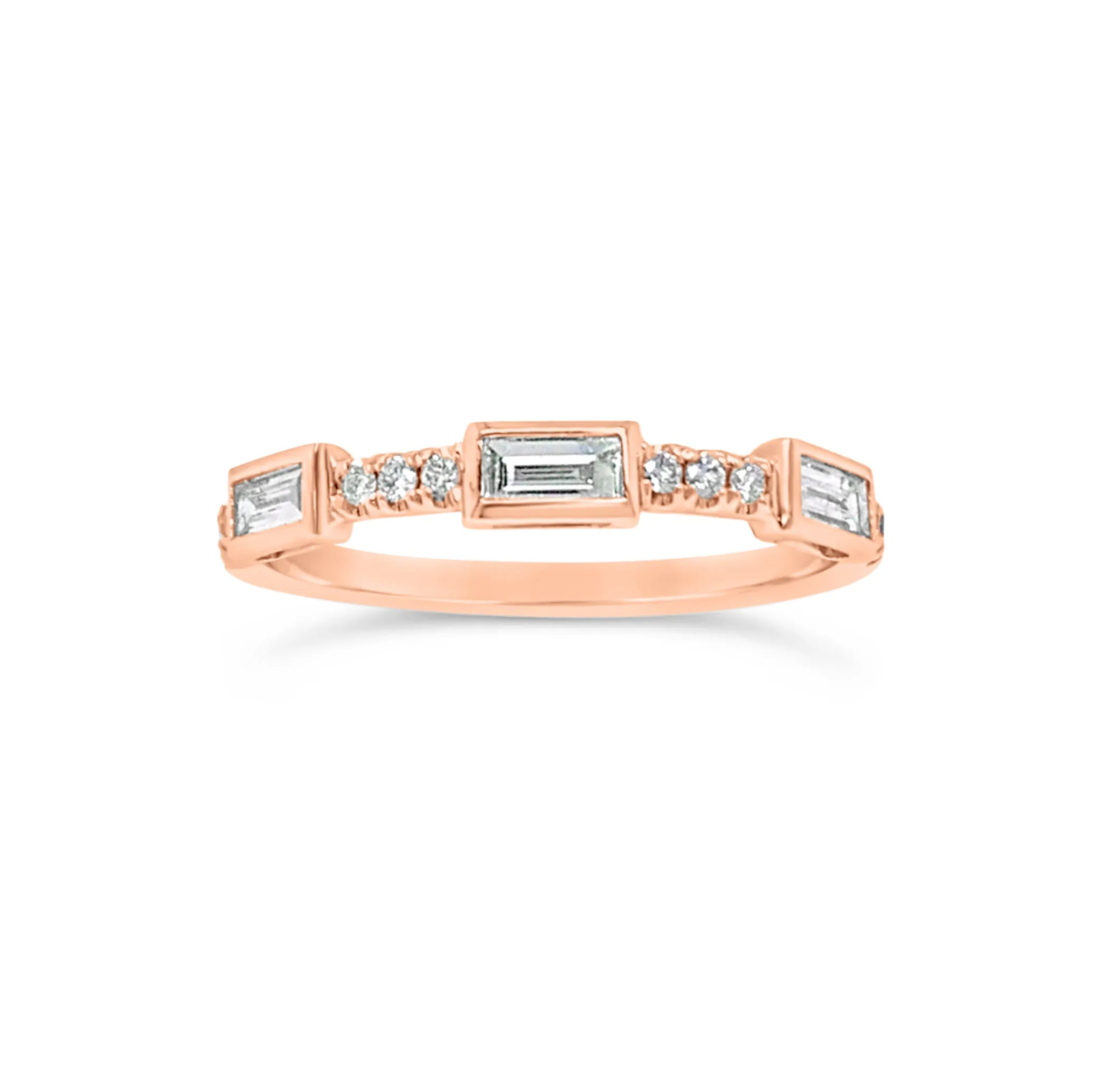 Diamond Baguette Slim Wedding Band