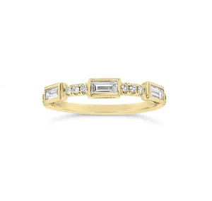 Diamond Baguette Slim Wedding Band