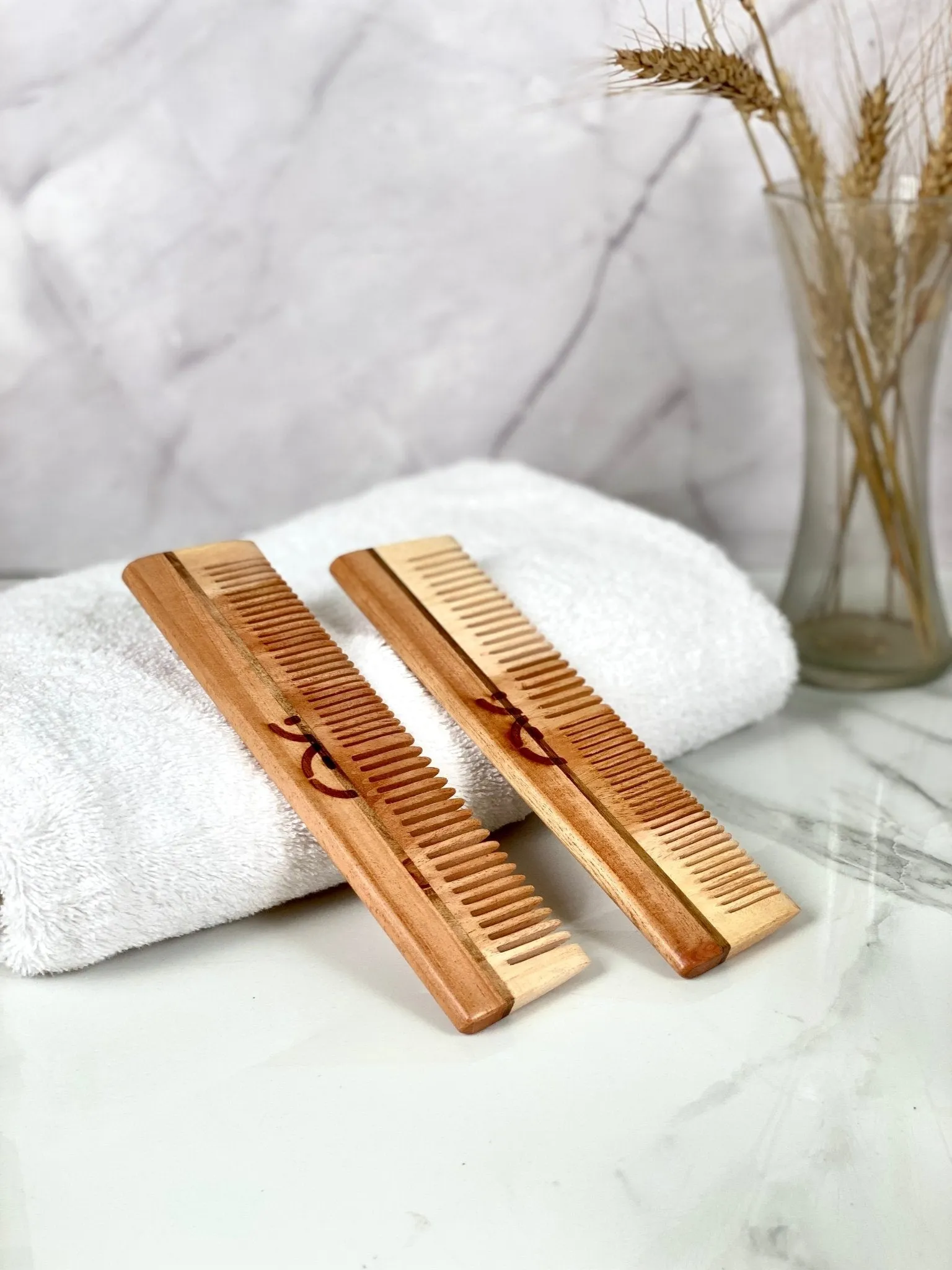 Duel Teeth Neem Wood Comb
