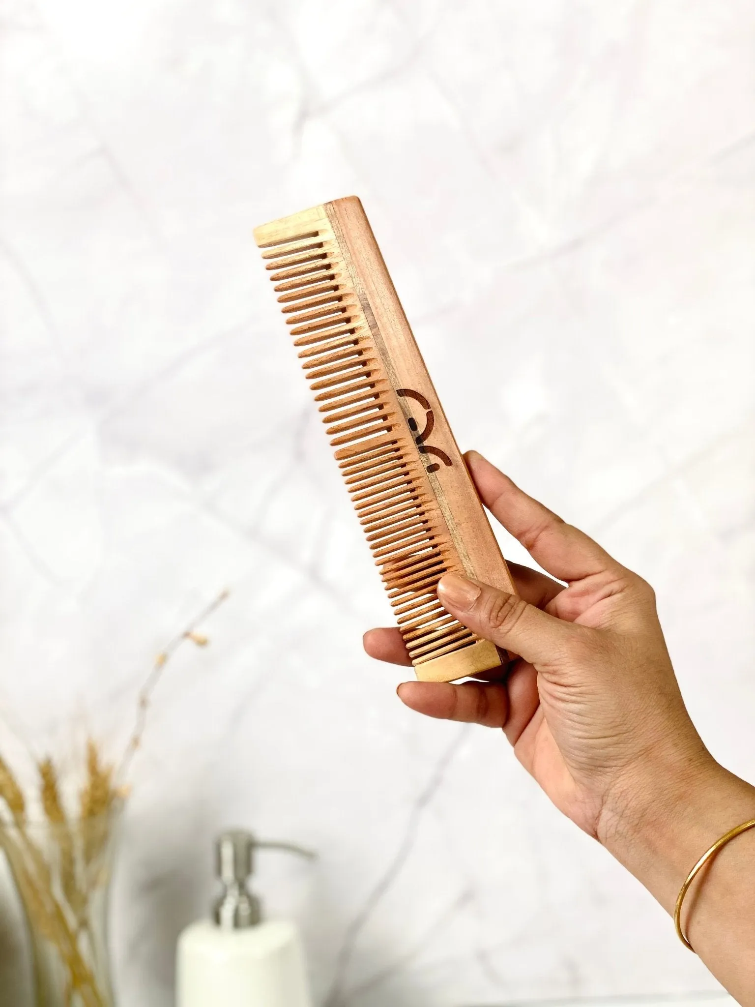 Duel Teeth Neem Wood Comb