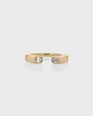 Emerald Suspense Duo Ring