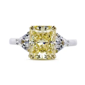 Farrah Canary Radiant Trillion Sides Ring