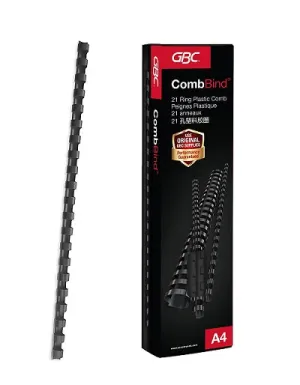 GBC BINDING COMB ROUND 21RG 25MM BLACK