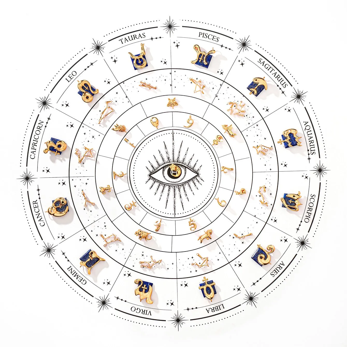 Gemini Zodiac Studs