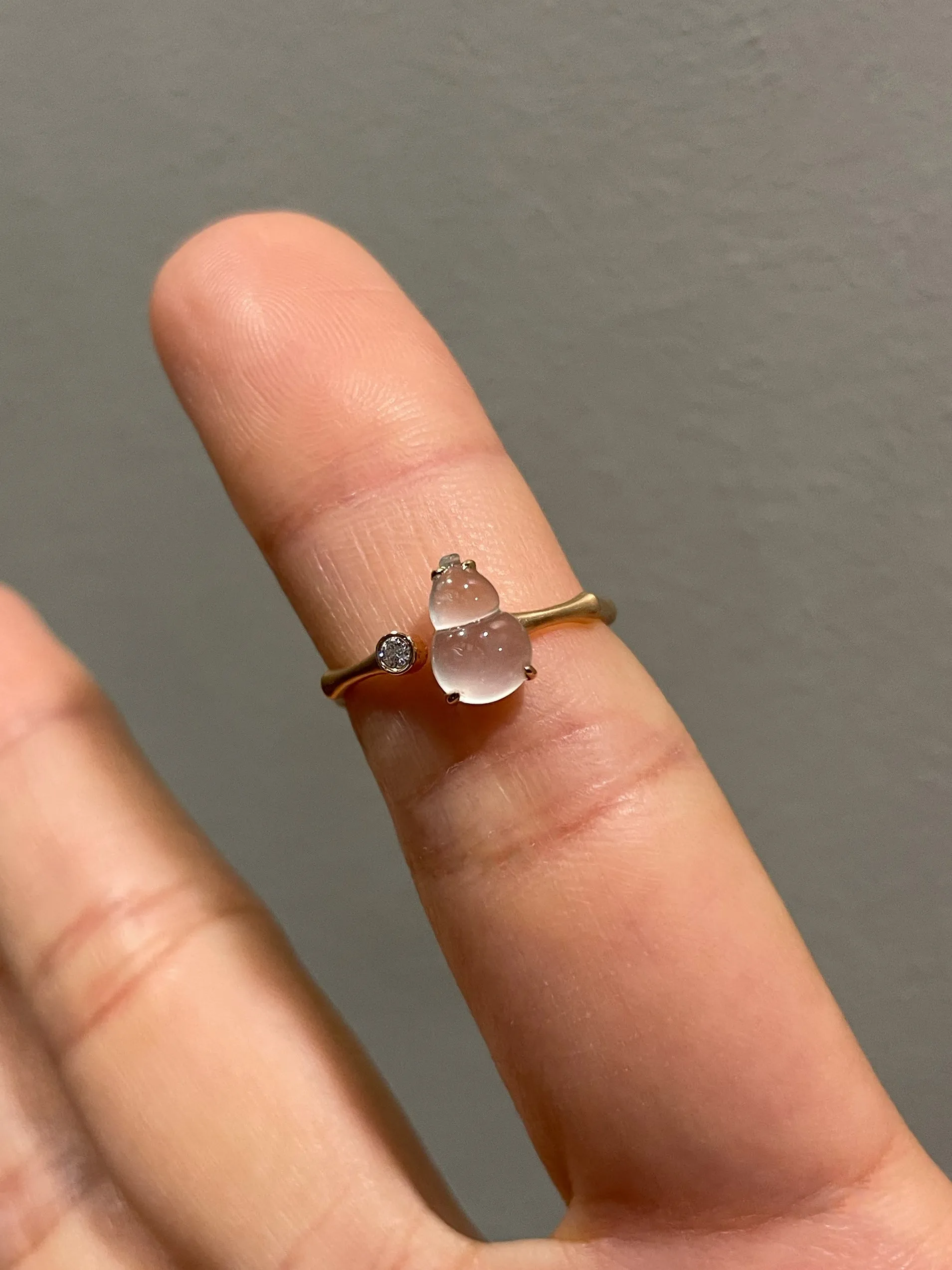 Glassy Jadeite Ring - Hu Lu 葫芦 (NJR152)