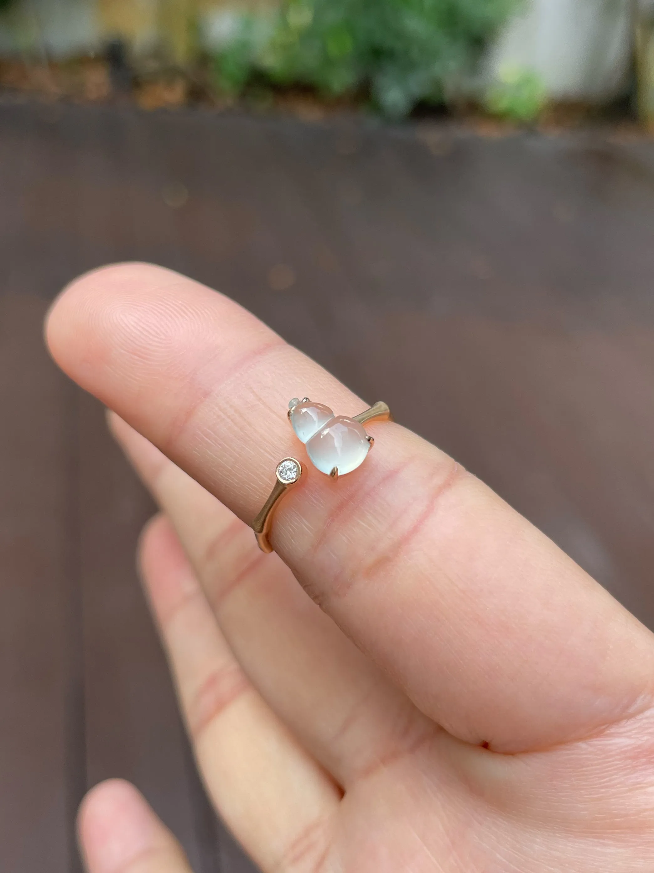 Glassy Jadeite Ring - Hu Lu 葫芦 (NJR152)