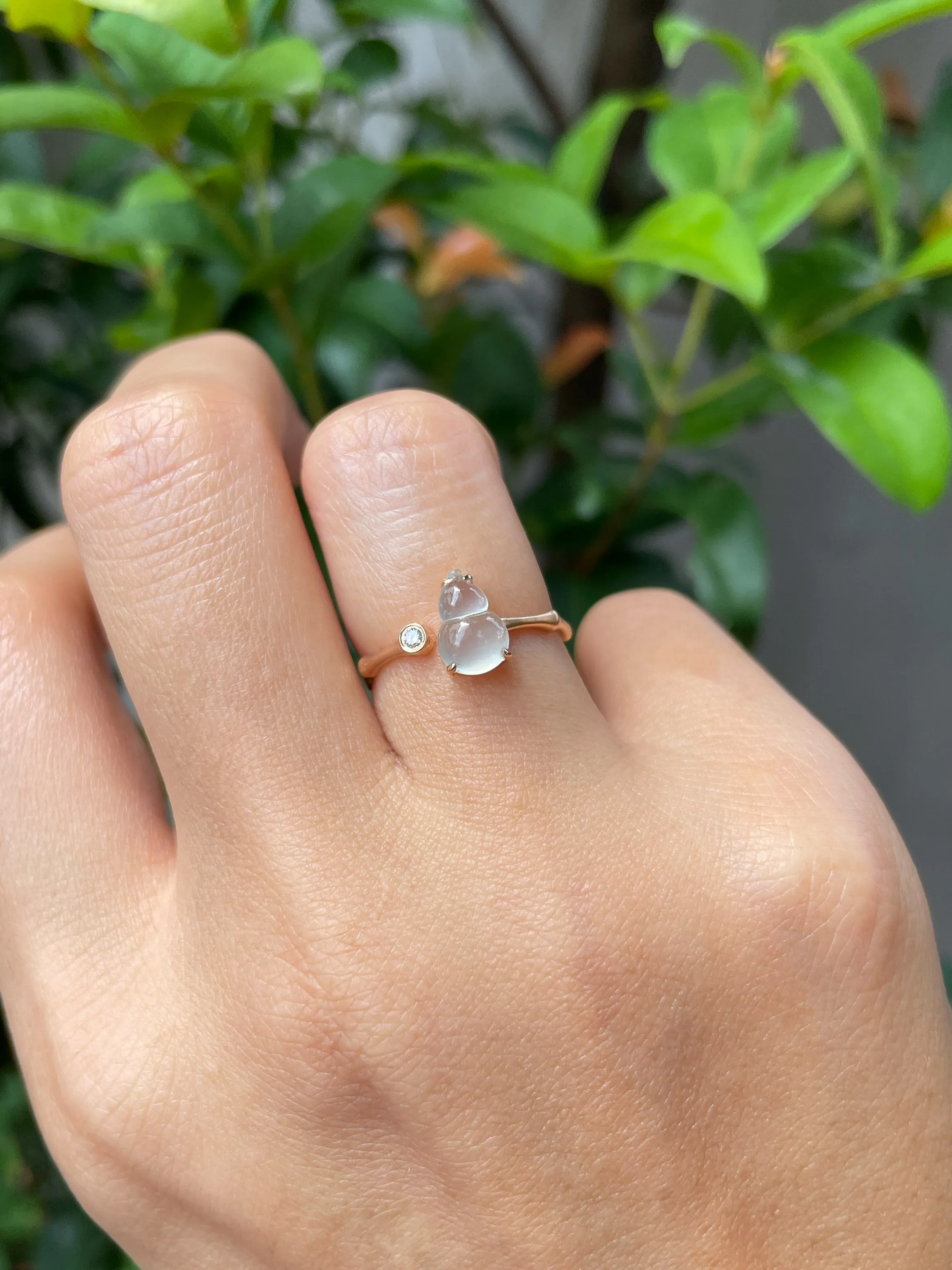 Glassy Jadeite Ring - Hu Lu 葫芦 (NJR152)