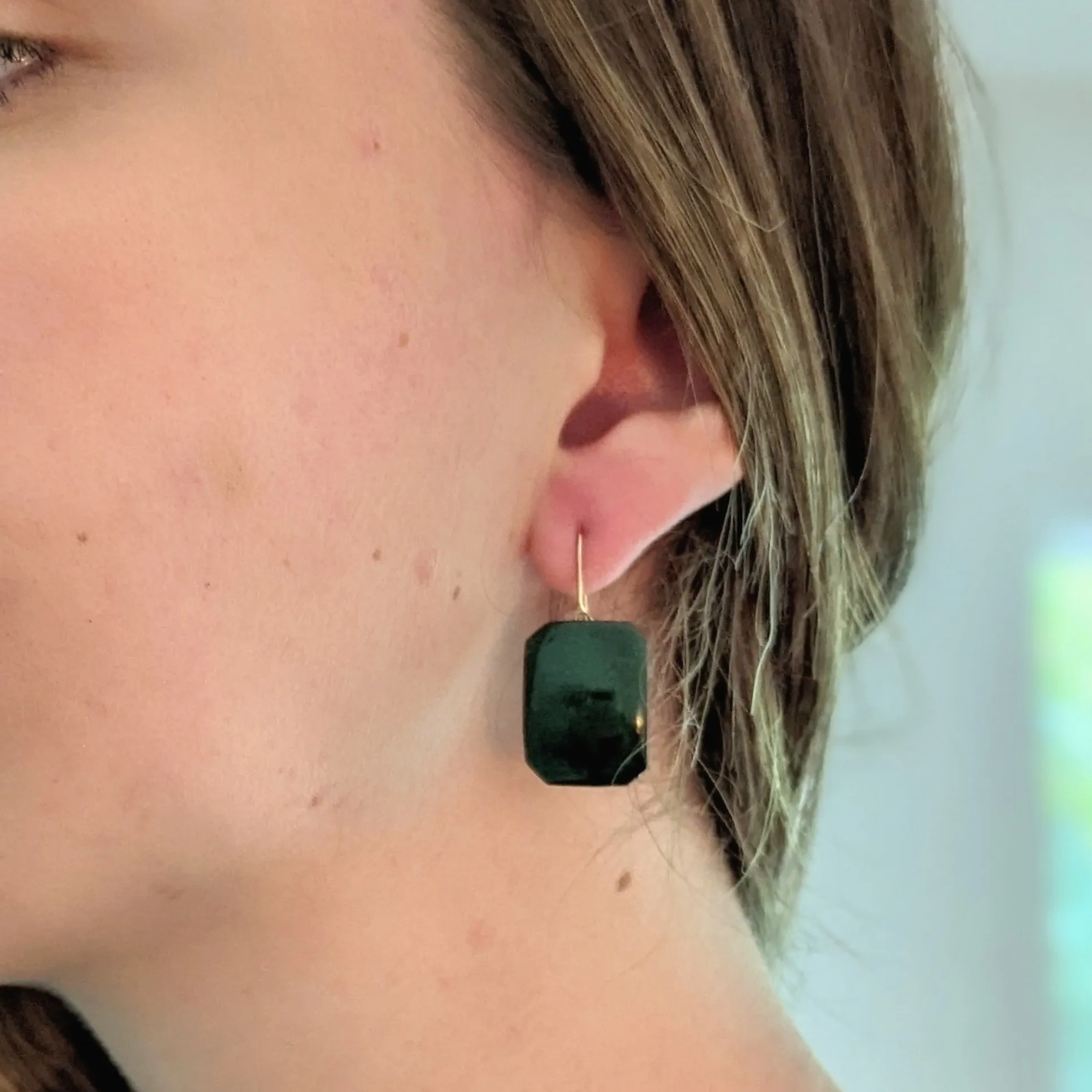 Green Gem Earrings