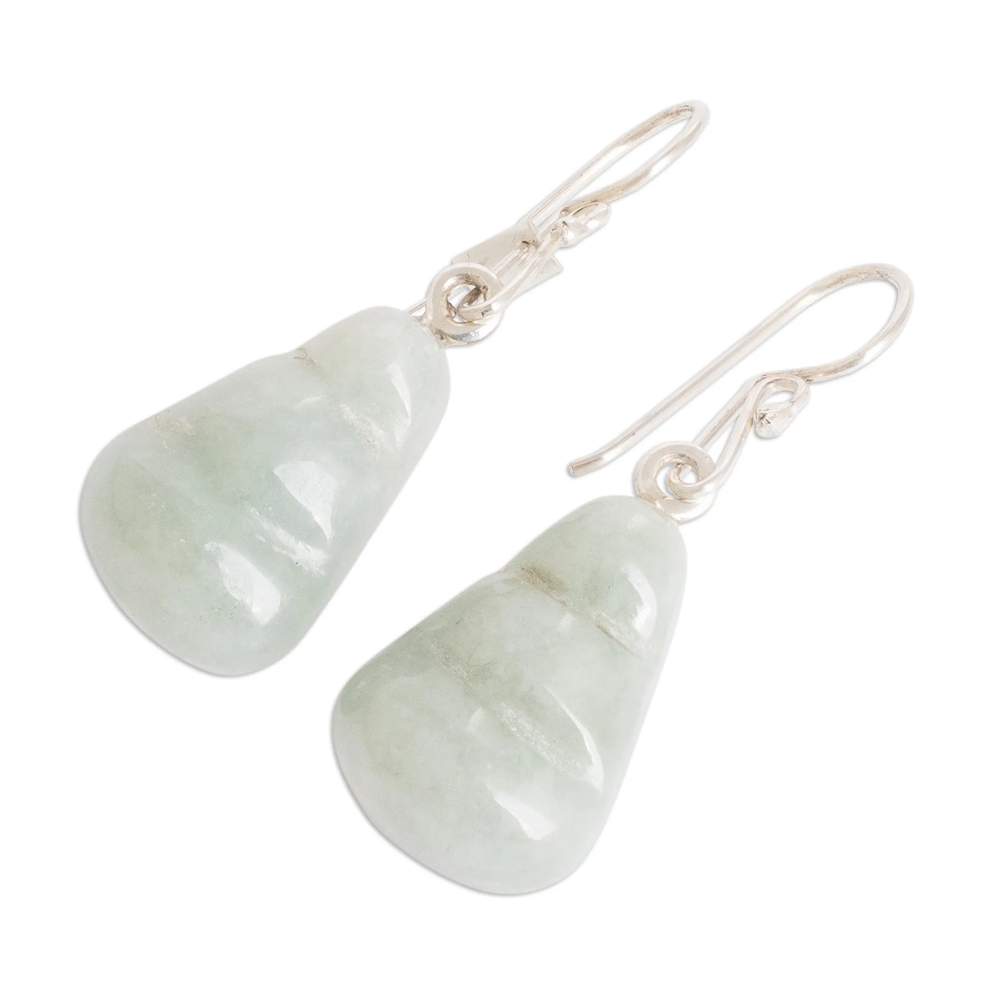 Hand Crafted Jade Dangle Earrings - Whirlwind | NOVICA