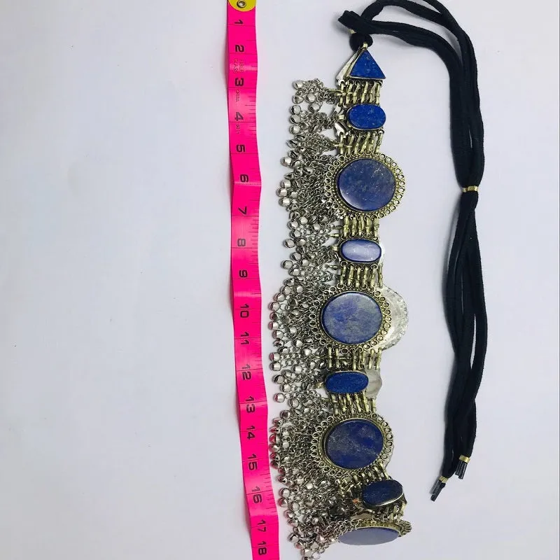 Handmade Bohemian Lapis Stone Belly Dance Belt