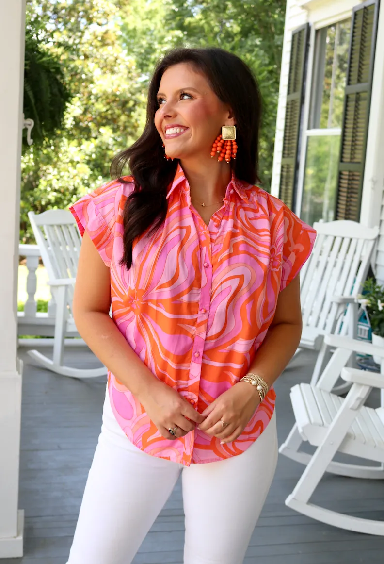 Harbour Island Earring | Orange