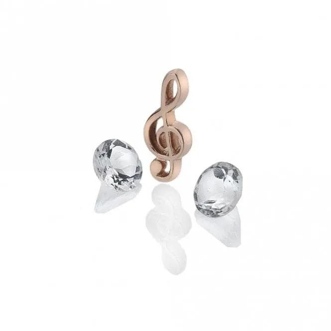 Hot Diamonds Anais Rose Gold Plated Treble Clef Charm AC123