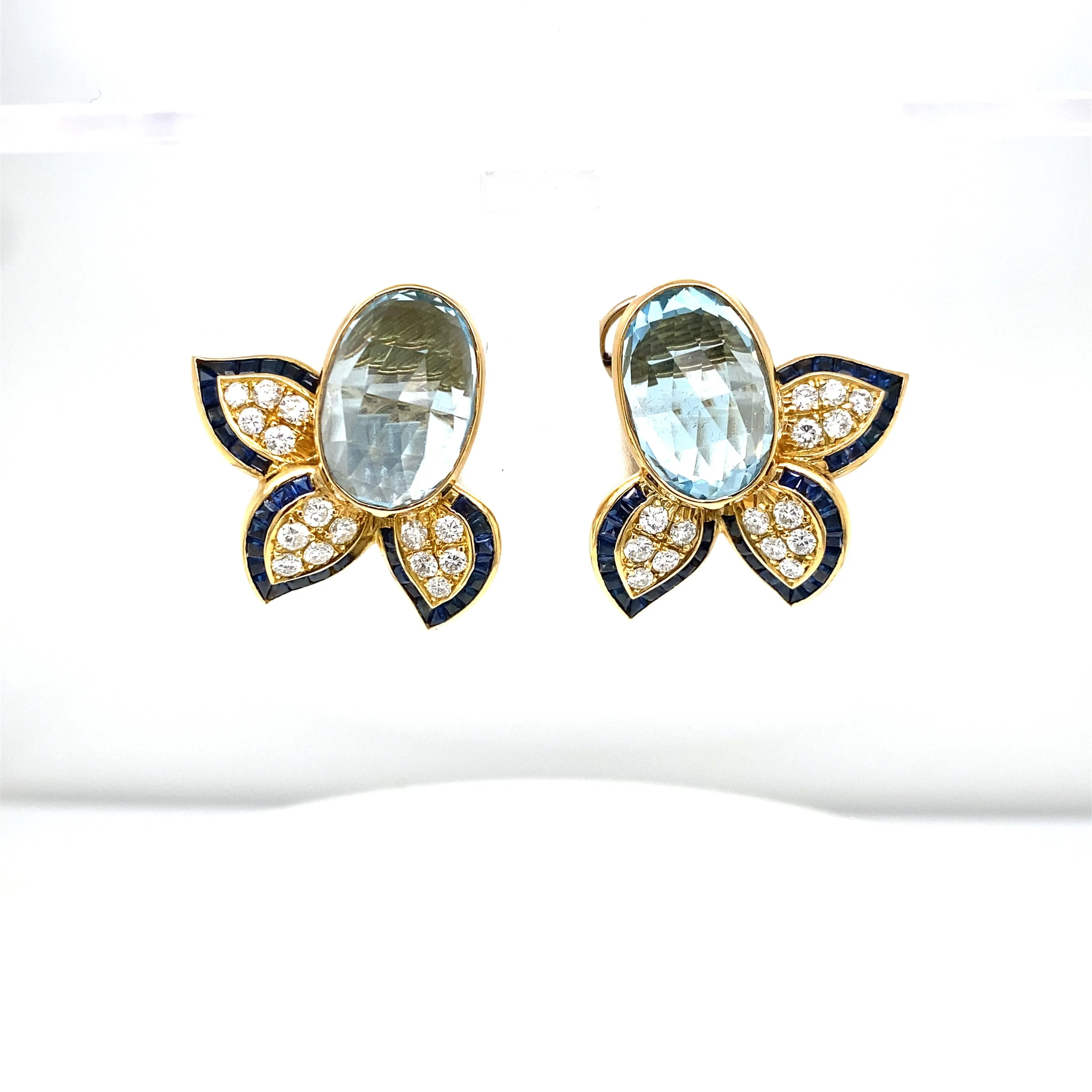Illario Diamond Sapphire Topaz Cocktail Ring