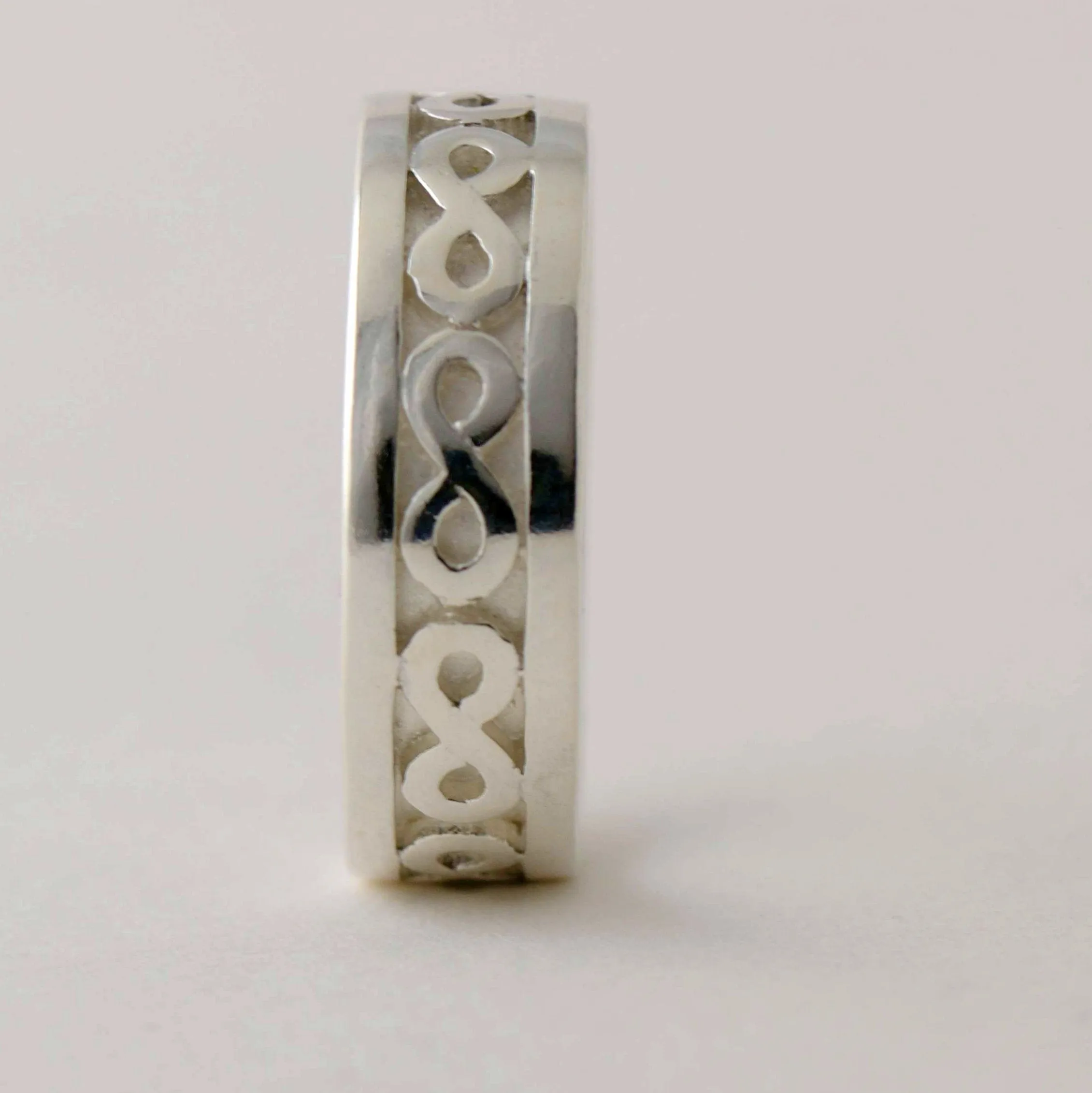 Infinity symbol wedding ring  band - man wedding ring