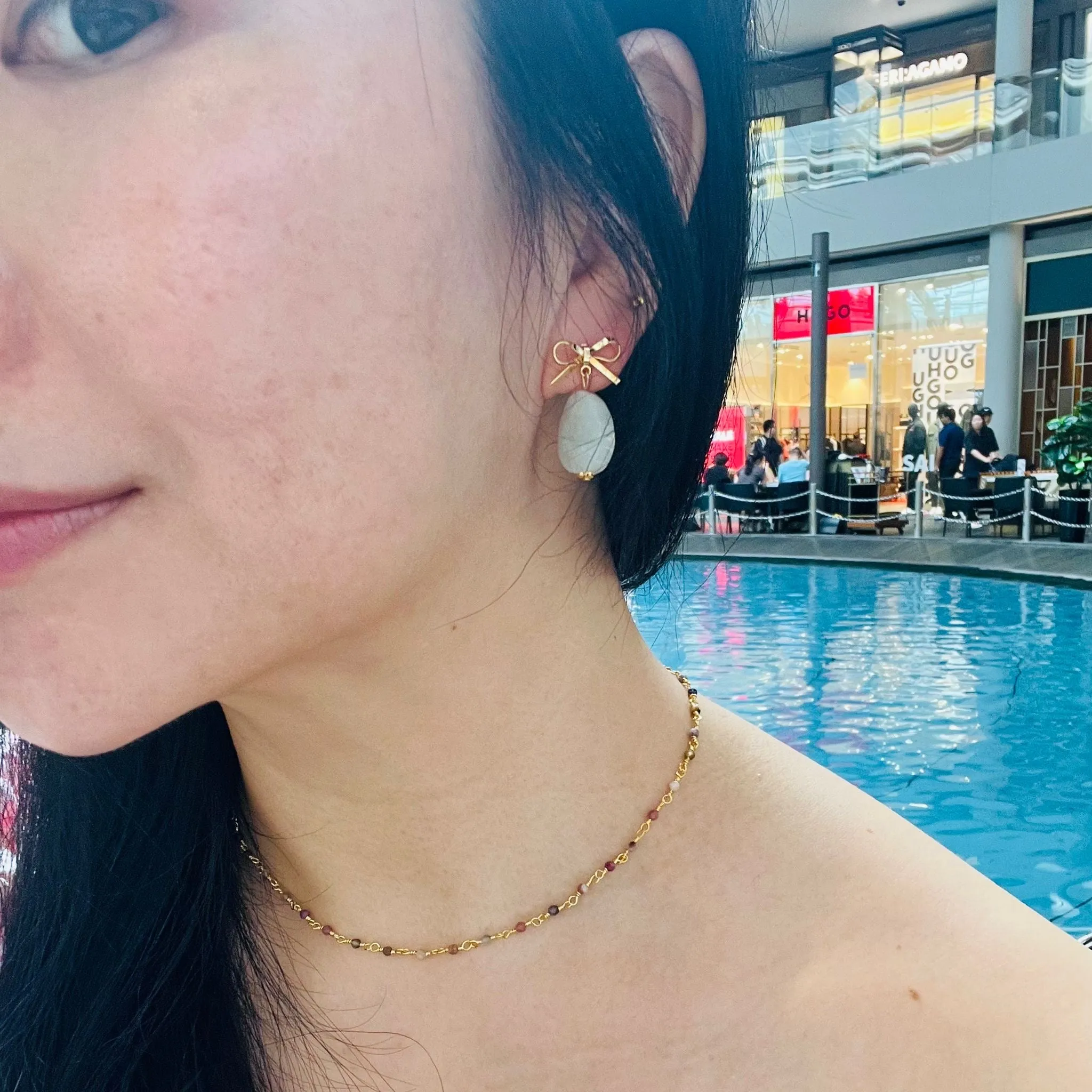 Jade Ribbon Earrings