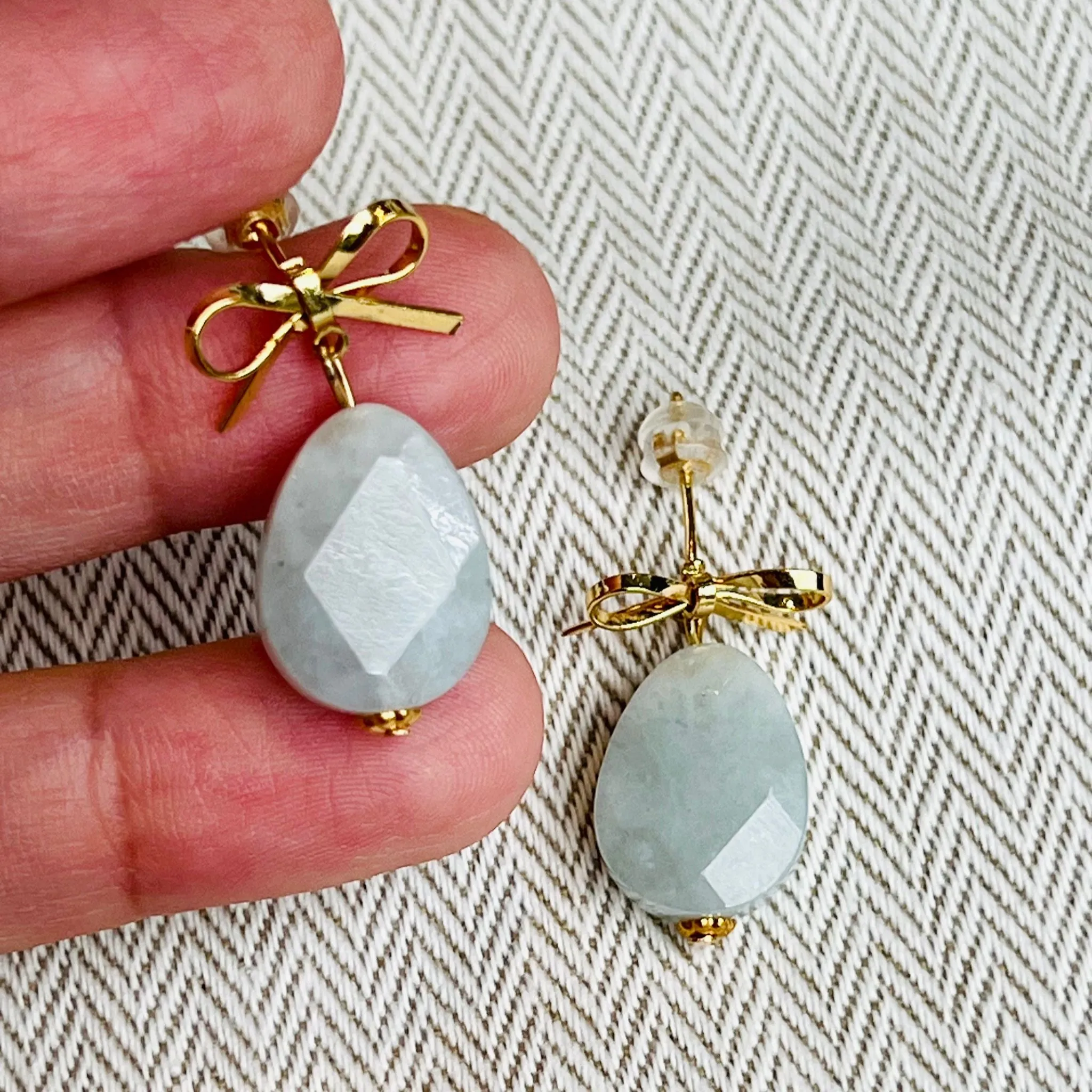 Jade Ribbon Earrings